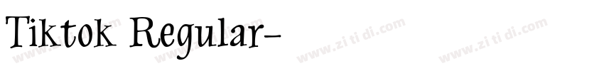 Tiktok Regular字体转换